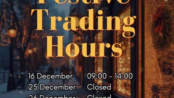 Levingers Benmore Festive Trading Hours