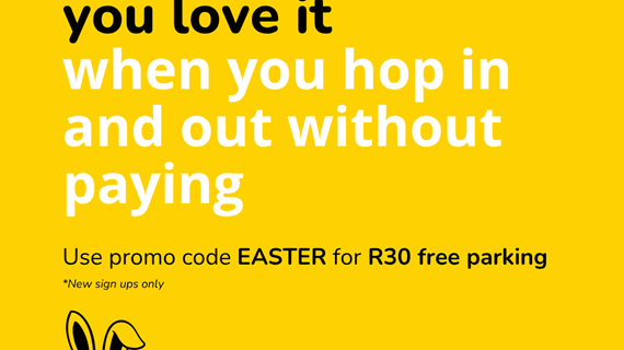 Sign up to @admyt and use promo code EASTER to get R30 FREE parking instantly.
