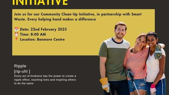 Join us for the Benmore Centre Community Clean-up initiative!